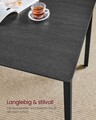 Set masa si 2 banci, Vasagle, 110x70x75 cm/97x30x50 cm, PAL/otel, negru
