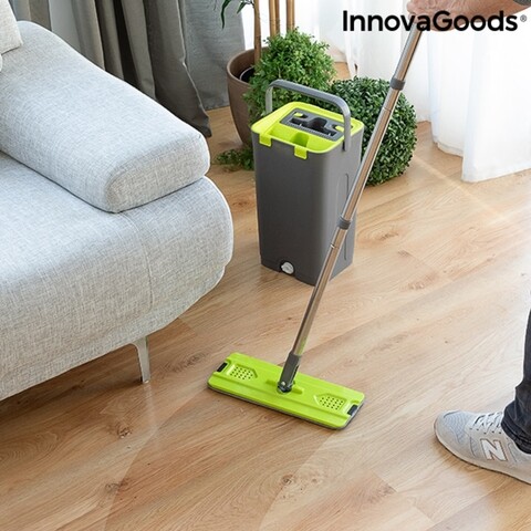 Mop spalator cu galeata cu actiune dubla Swiftmop InnovaGoods, 21.5x19.5x37.5 cm