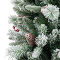 Brad de Craciun cu zapada artificiala si conuri Windham Spruce, Everlands, 1312 varfuri, 130x210 cm, verde