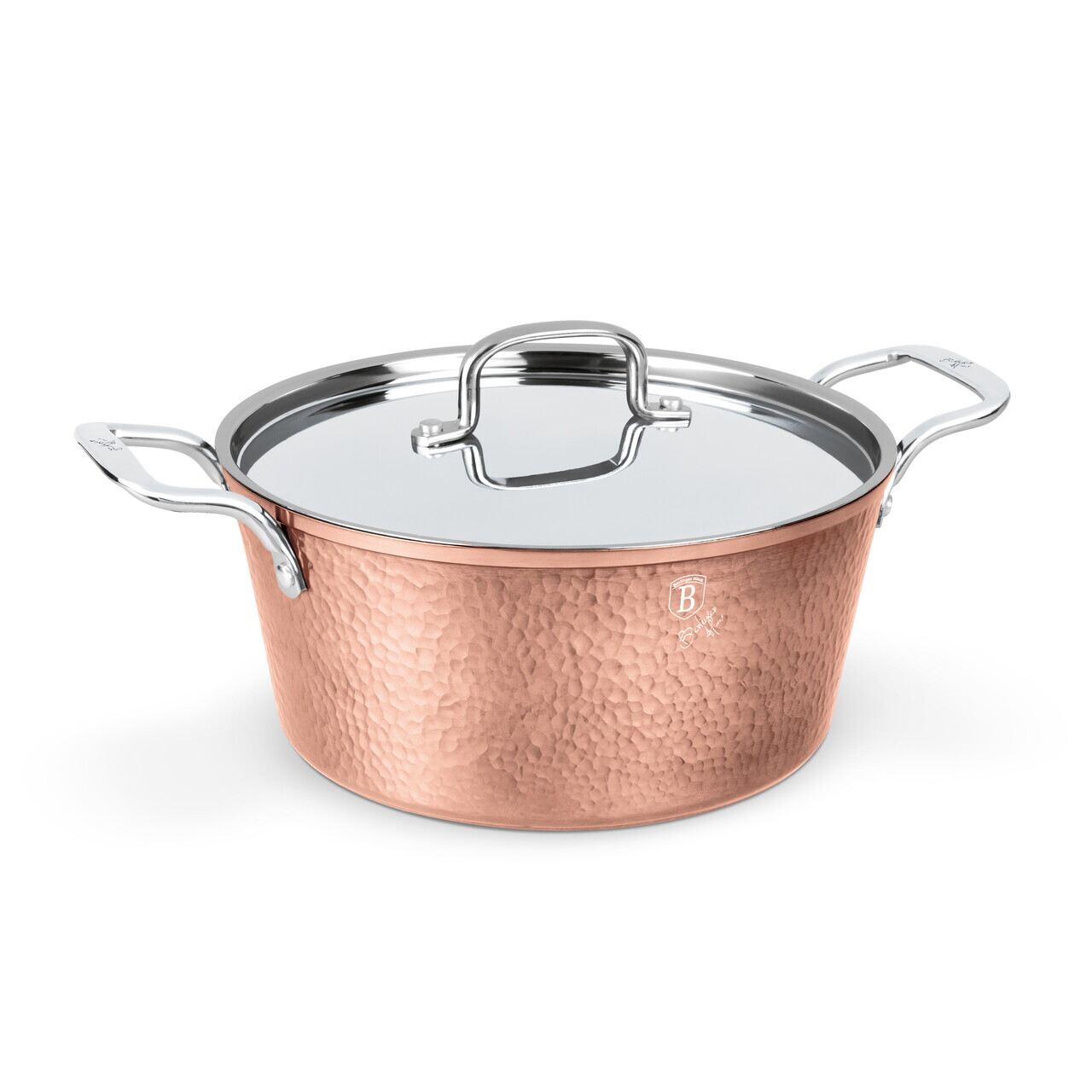 Oala cu capac Berlinger Haus, Hammered Copper, 26 cm, 5.2 L, aluminiu forjat, cupru - view 2
