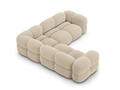 Coltar simetric 4 locuri, Loretto, Cosmopolitan Design, 250x250x68 cm, catifea, bej deschis
