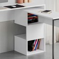 Birou pliabil Badau, Pakoworld, 110x37x77 cm, PAL/fier, alb/negru