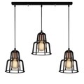Lustra Endustri MR - 782, Opviq, 100 x 20 x 115 cm, 3 x E27, 100W, negru