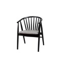 Scaun, Fairfax, Albero51, 55x77x47 cm, Lemn de fag , Negru/Bej