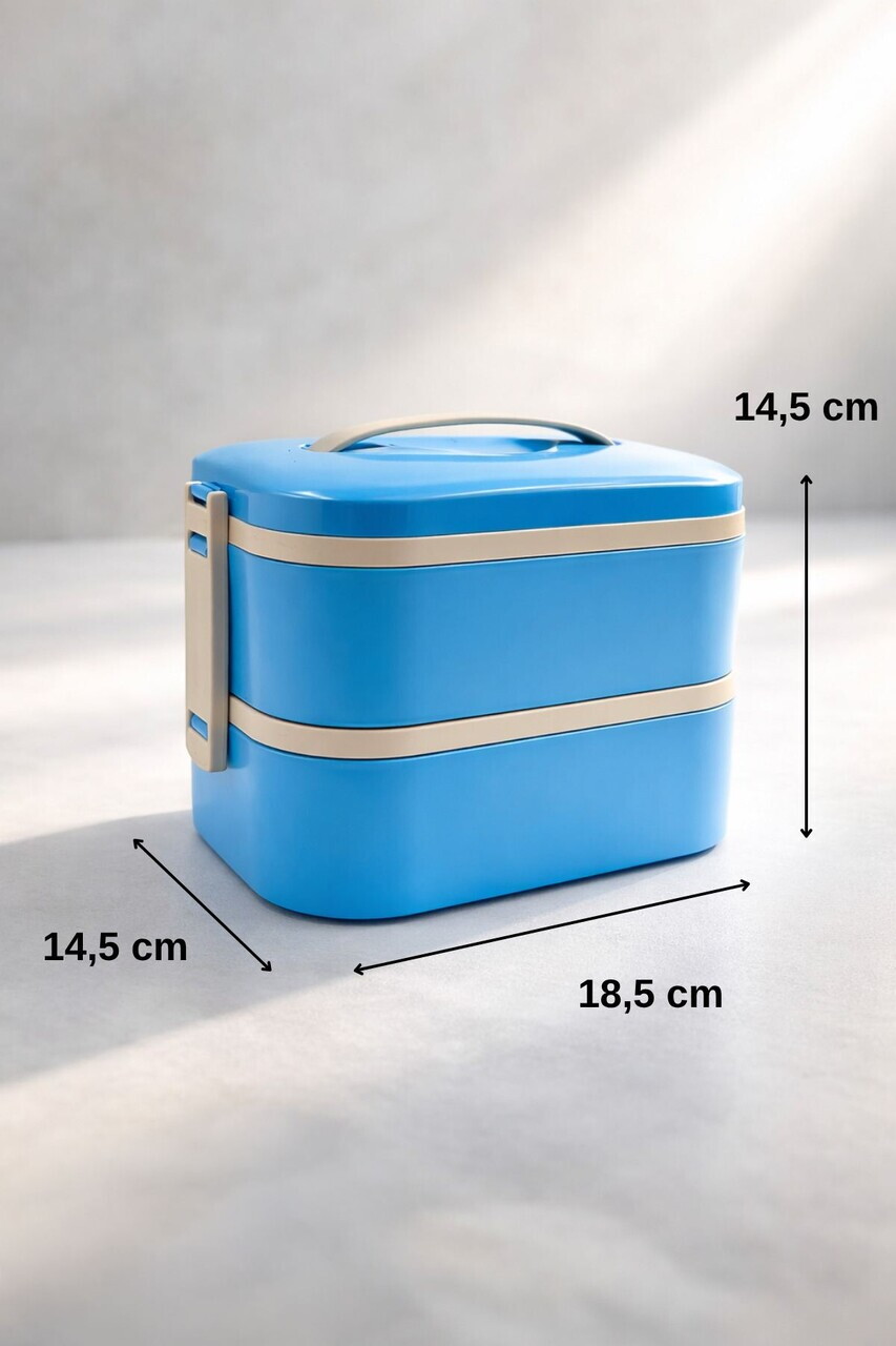 Cutie pentru pranz, Hermia, 721CBL1321, Inox, Izolat in vid, Albastru - view 7