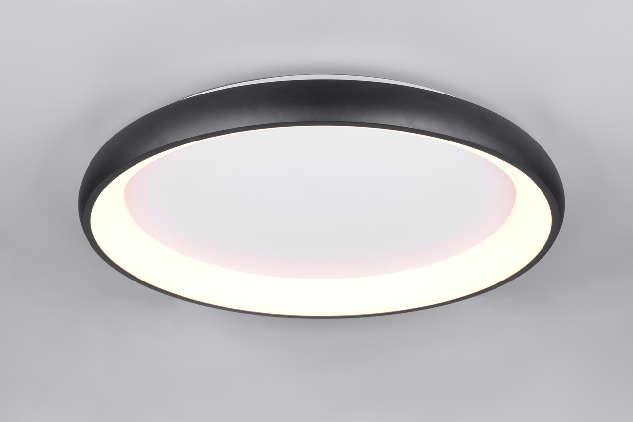 Plafoniera Cardona, TRIO, 75x9.5 cm, 59W, 1x SMD LED, metal, negru mat - 1 | YEO