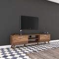 Comoda TV A9 - 221, Rani, 180x35x48.6 cm, maro