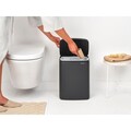 Cos de gunoi, Brabantia, Bo Small, 12 L, 23x29.5x37.5 cm, otel, gri inchis
