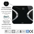 Cantar de baie LED, Wenko, 30x26x2.1 cm, sticla/ABS, negru/gri