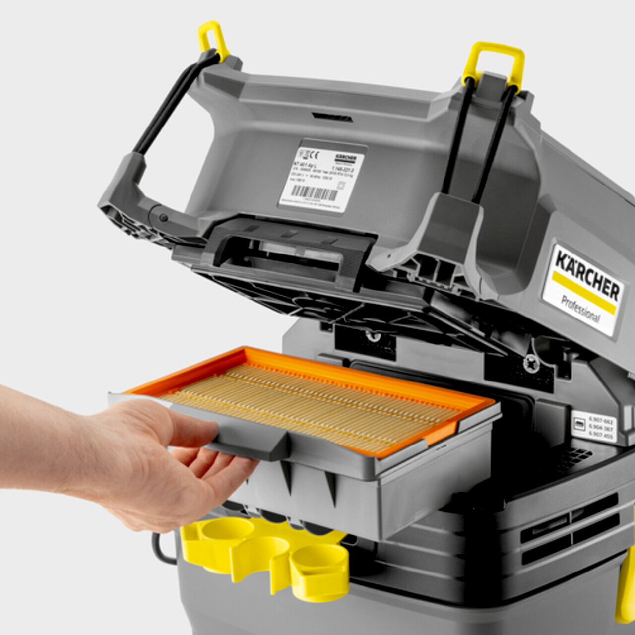 Aspirator umed-uscat profesional NT 40/1 Ap L, Karcher, gri — imaginea 8
