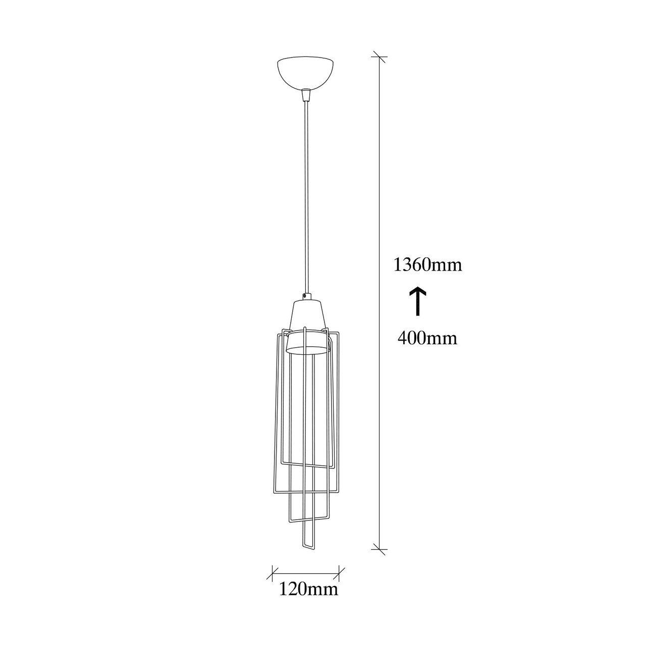 Lustra, Tatum, 584TTM1154, Metal, Negru - 2 | YEO