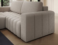 Coltar extensibil stanga 4 locuri ELTAP, Bon-225, Bonett, 250x175x92 cm, lemn/poliester, bej inchis