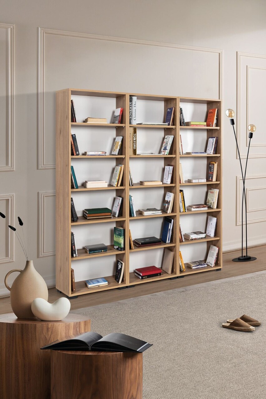 Corp biblioteca, Hanah Home, Evm 8325, 180x187x30 cm, PAL, Maro — imaginea 2