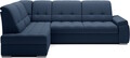 Coltar extensibil stanga 3 locuri ELTAP, LT-40GO, Sado, 272x192x95 cm, lemn/poliester, albastru