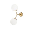 Aplica de perete, Damar - 6341, Opviq, 28 x 15 x 44 cm, 2 x E27, 40W, galben/alb