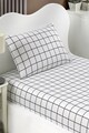 Set de pat pentru o persoana (cearceaf cu elastic si perna) 2 piese, Artus - Black, Eponj Home, 65% bumbac/35% poliester