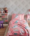 Set cuvertura pique Single, Unicornio - Pink, EnLora Home, Bumbac