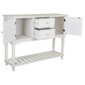 Bufet inferior Creaciones Meng, 120x36.5x91.5 cm, lemn de brad, alb antic