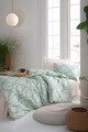 Lenjerie de pat pentru o persoana, Post - Water Green, Eponj Home, 65% bumbac/35% poliester