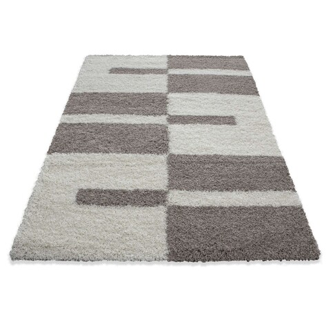 Covor Shaggy Kenya, Decorino, 160x230 cm, polipropilena, bej