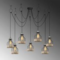 Lustra, Opviq, 892OPV1690, Fier, Negru