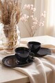 Set pentru ceai, Hermia, 275KRM2678, Dimensiune: 09 cm (2 bucăți), Negru