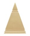 Decoratiune Piramid Gold, Mauro Ferretti, 11.5x11.5x15.5 cm, polirasina, auriu