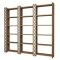 Biblioteca, Hommy Craft, City 3 845HCT3621, 184.6 x 170 x 24.2 cm, pal melaminat, nuc/crem