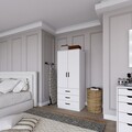 Dulap pentru haine, Miwood, Easy 1600-58, Alb mat