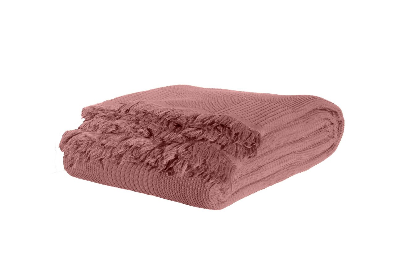 Cuvertura pique Single, Russel - Pink, ICF Bedroom, Bumbac