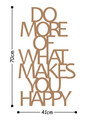 Decoratiune de perete, Do More Of What Makes You Happy, Metal, Dimensiune: 41 x 70 cm, Cupru