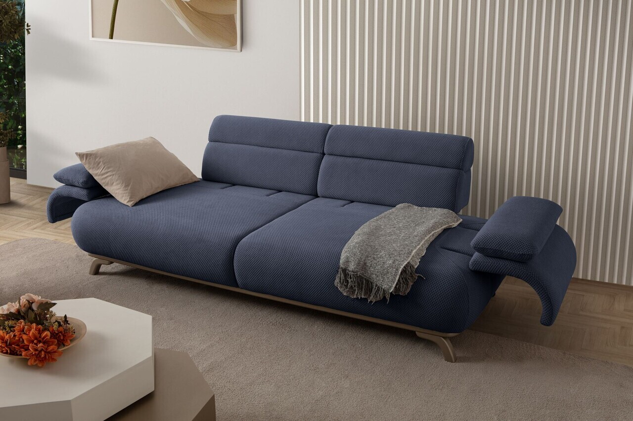 Canapea 3 locuri, Atelier del Sofa, 752EST1141, Lemn de carpen/PAL melaminat, Albastru navy - view 2