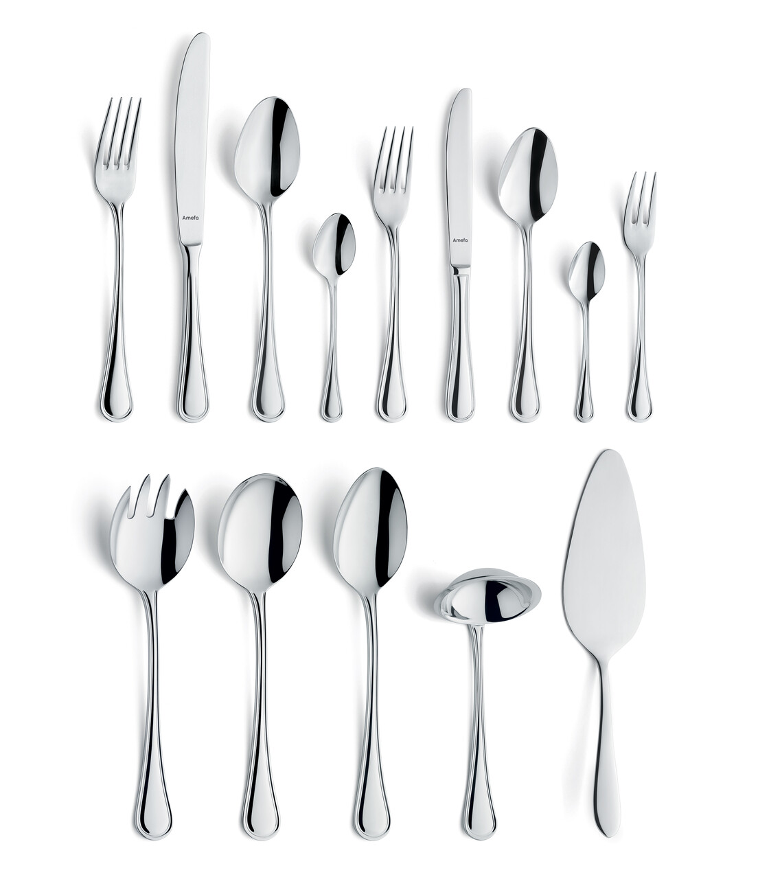 Set tacamuri 60 piese Haydn, Amefa, 6 persoane, inox 18/10, argintiu - 1 | YEO