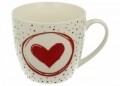 Cana Simply Love C, Duo, 460 ml, portelan, alb/rosu