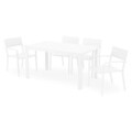 Set mobilier gradina/terasa Haven, 5 piese, aluminiu, alb