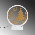 Lampa de masa, Shadow, 526SHD1141, Metal, Alb/Auriu