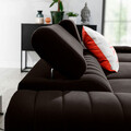 Coltar extensibil dreapta 3 locuri ELTAP, RT-22NU, Grayson, 278x205x92 cm, lemn/poliester, maro inchis
