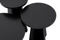 Set masute 3 piese, Nordure, Lume, PAL, Negru