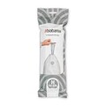 Set 10 saci de gunoi, Brabantia, PerfectFit, marimea H, 50-60 L, nailon, alb