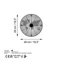 Decoratiune de perete, Sonar, Metal, (Grosime: 1,5 mm), Negru