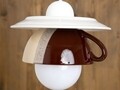 Pendul Afternoon tea, Deco Republic, E27, 1x60W, ceramica, crem/maro