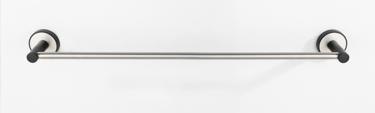 Suport prosoape de baie, Wenko, UV-Loc, Udine, 61 x 5 x 7 cm, inox, gri/negru - 2 | YEO