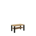 Masuta pentru cafea ADRK, Gomez, 100x55x51 cm, placa cu structura celulara, artisan/negru mat