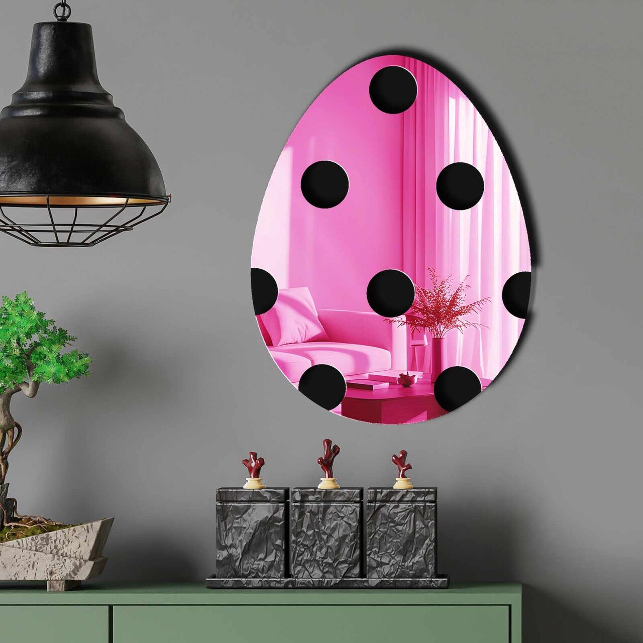 Oglinda decorativa EAS003PINK Partea de jos: 100% EVA (Grosime: 10 mm) Roz