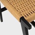 Scaunel Novum, Homla, 52x34x42 cm, lemn, negru/natur