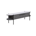 Comoda TV, Decortie, Otis, 160 x 45 x 35.6 cm, pal melaminat, gri/alb
