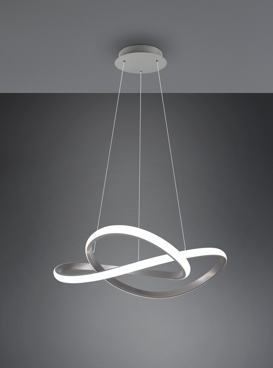Lustra Course, RL, 60x150 cm, 27W, 1x SMD LED, metal, argintiu