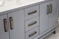 Set mobilier de baie (3 piese), Jussara, Michigan 60, Gri inchis