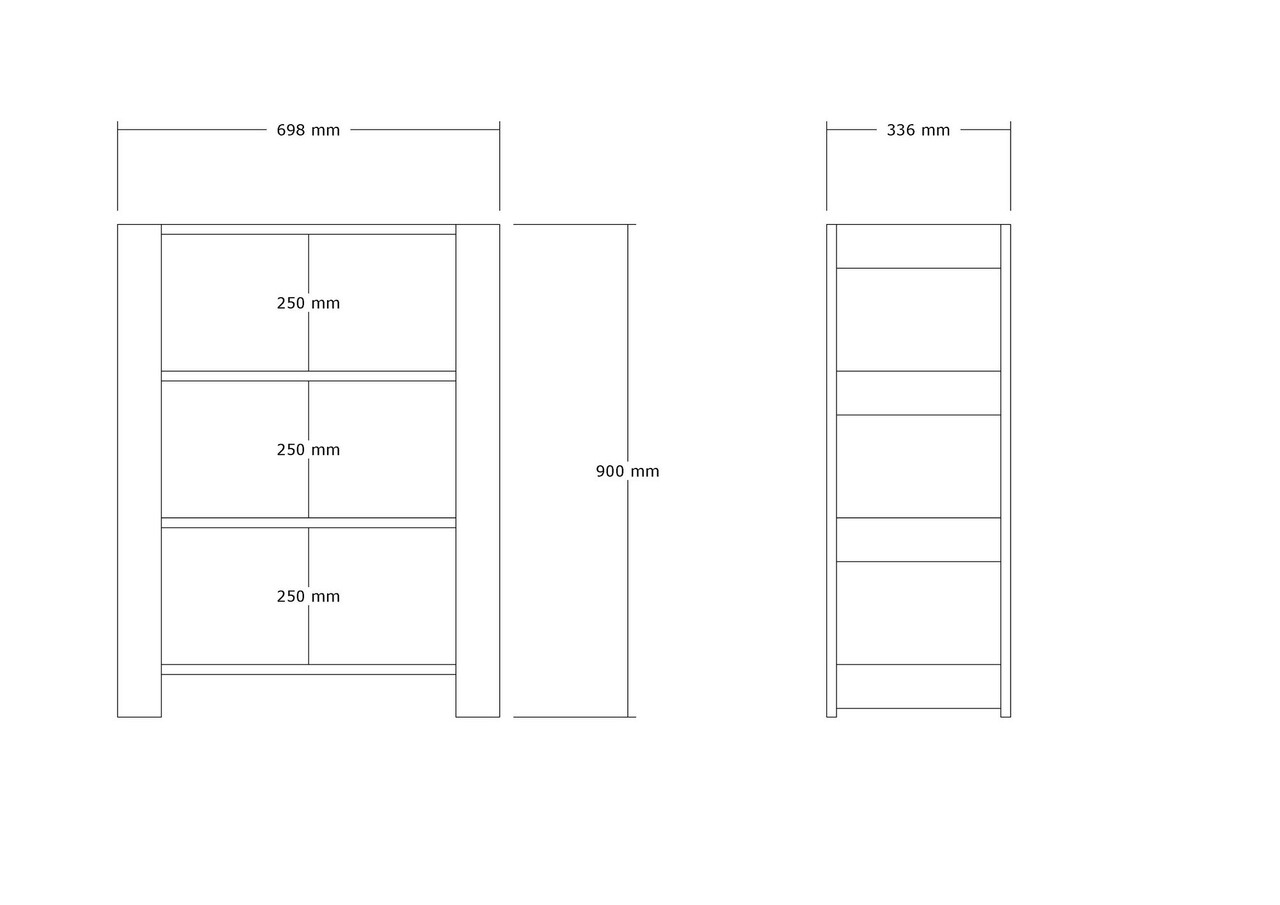 Pantofar, Puqa Design, Duplo, 69.8x90x33.6 cm, PAL, Alb