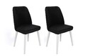Set scaune 4 piese, Nmobb, Tutku-331 V4, Metal, Alb/Negru